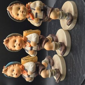 Lot Of 3 Hummel Figurine "School Boy" 82 2/0 TMK 3,5 & 6 W Germany 4" See photos